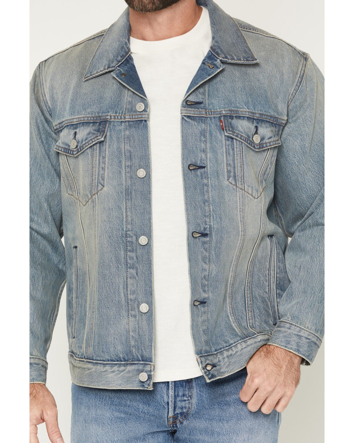 Image #3 - Levi's Men's Wherever You Are Light Wash Relaxed Fit Trucker Jacket, Light Medium Wash, hi-res
