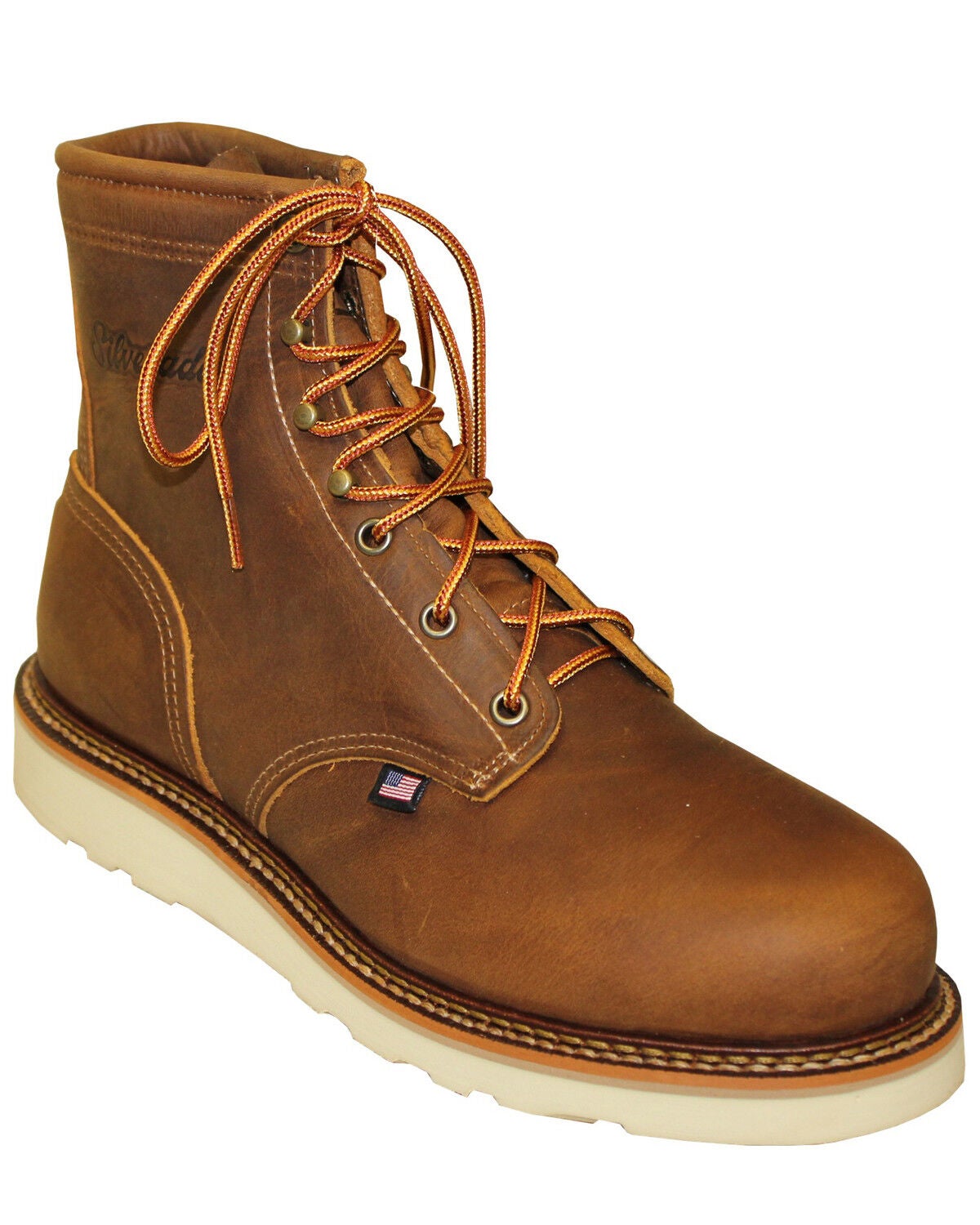Silverado Men's American Tanned Work Boots - Steel Toe, Tan, hi-res