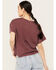 Image #4 - Ariat Women's Rock n Roll Keyhole Neck Short Sleeve Graphic Tee, Wine, hi-res