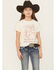 Image #1 - Shyanne Girls' Shoulda Been A Cowgirl Short Sleeve Graphic Tee, Off White, hi-res