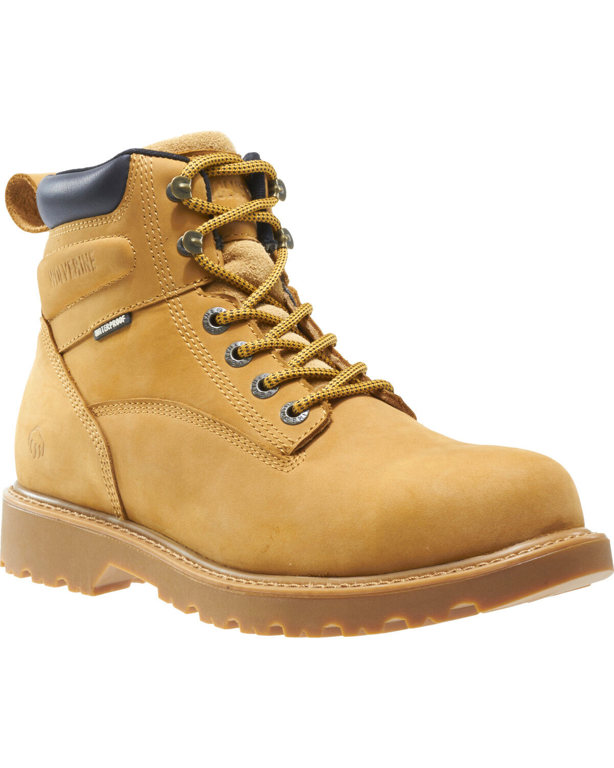 Image #1 - Wolverine Men's Floorhand Waterproof 6" Work Boots - Steel Toe, Wheat, hi-res