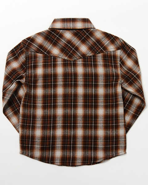 Image #3 - Cody James Toddler Boys' Traverse Long Sleeve Snap Flannel , Brown, hi-res
