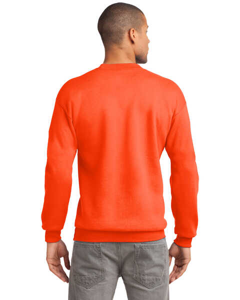 Image #2 - Port & Company Men's Safety Orange 2X Essential Fleece Crew Work Pullover - Big , Orange, hi-res