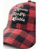 Image #2 - Shyanne Women's Horses Keep Me Stable Buffalo Plaid Mesh-Back Ball Cap, Black/red, hi-res