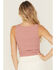 Image #4 - Cleo + Wolf Women's Floral Print Ribbed Sleeveless Cropped Tank Top, Rose, hi-res