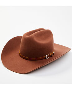 Shyanne Women's Felt Cowboy Hat, Brown, hi-res