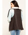 Image #2 - Cripple Creek Women's Pine Cone Faux Shearling Wrap Vest, Brown, hi-res