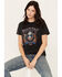 Image #1 - Rock & Roll Denim Women's Short Sleeve Dale Brisby Graphic Tee, Black, hi-res