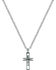 Image #1 - Montana Silversmiths Men's Modern Art Cross Necklace , Silver, hi-res