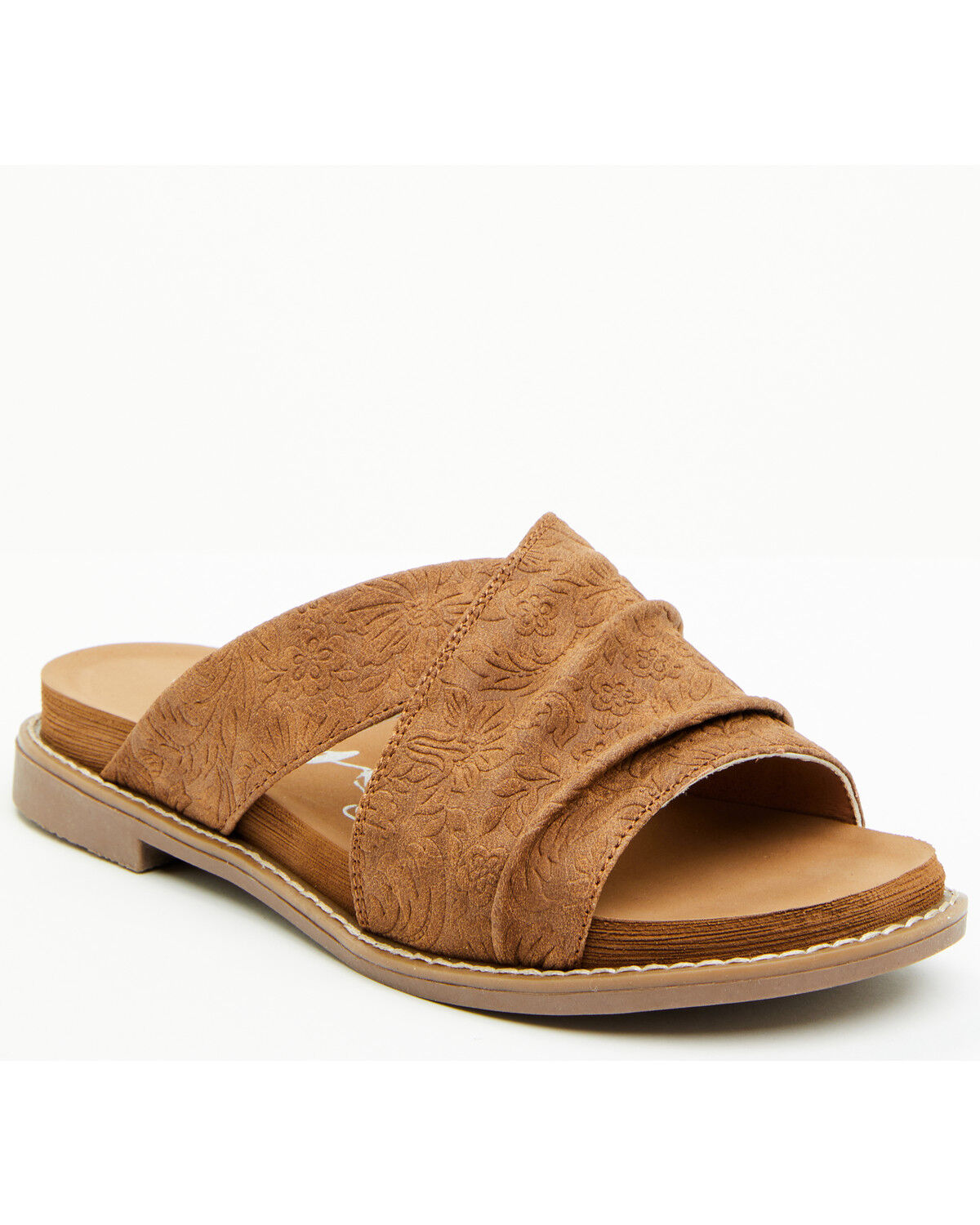 Image #1 - Very G Women's Jolene Tooled Sandals, Tan, hi-res