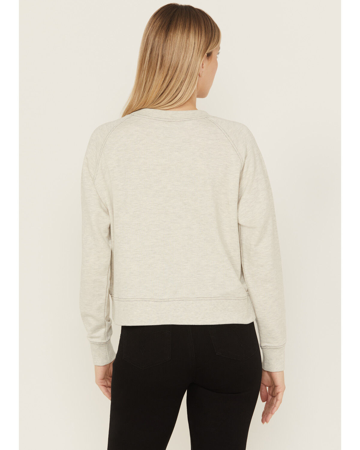 Image #4 - Kimes Ranch Women's Embroidered Crewneck, Grey, hi-res