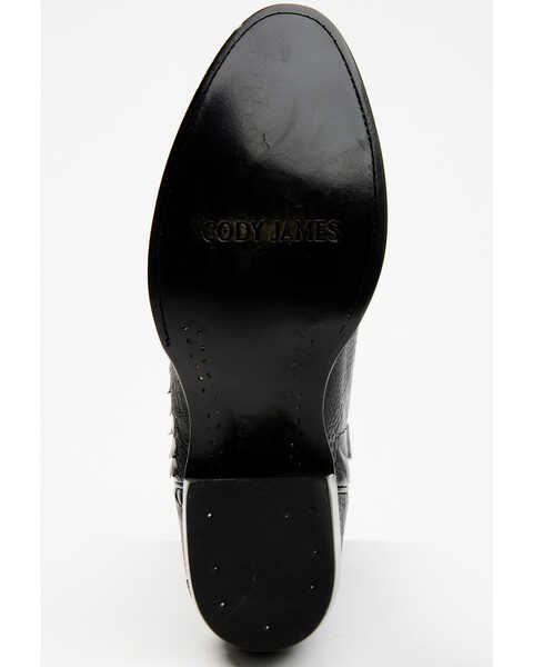 Cody James Men's Exotic Ostrich Leg Western Boots - Medium Toe, Black, hi-res