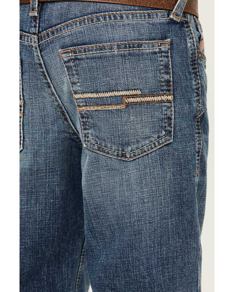 Image #4 - Ariat Boys' Medium Wash B5 Slim Straight Leg Stretch Jeans, Medium Wash, hi-res