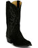 Image #1 - Tony Lama Men's Plano Suede Western Boots - Round Toe, Black, hi-res