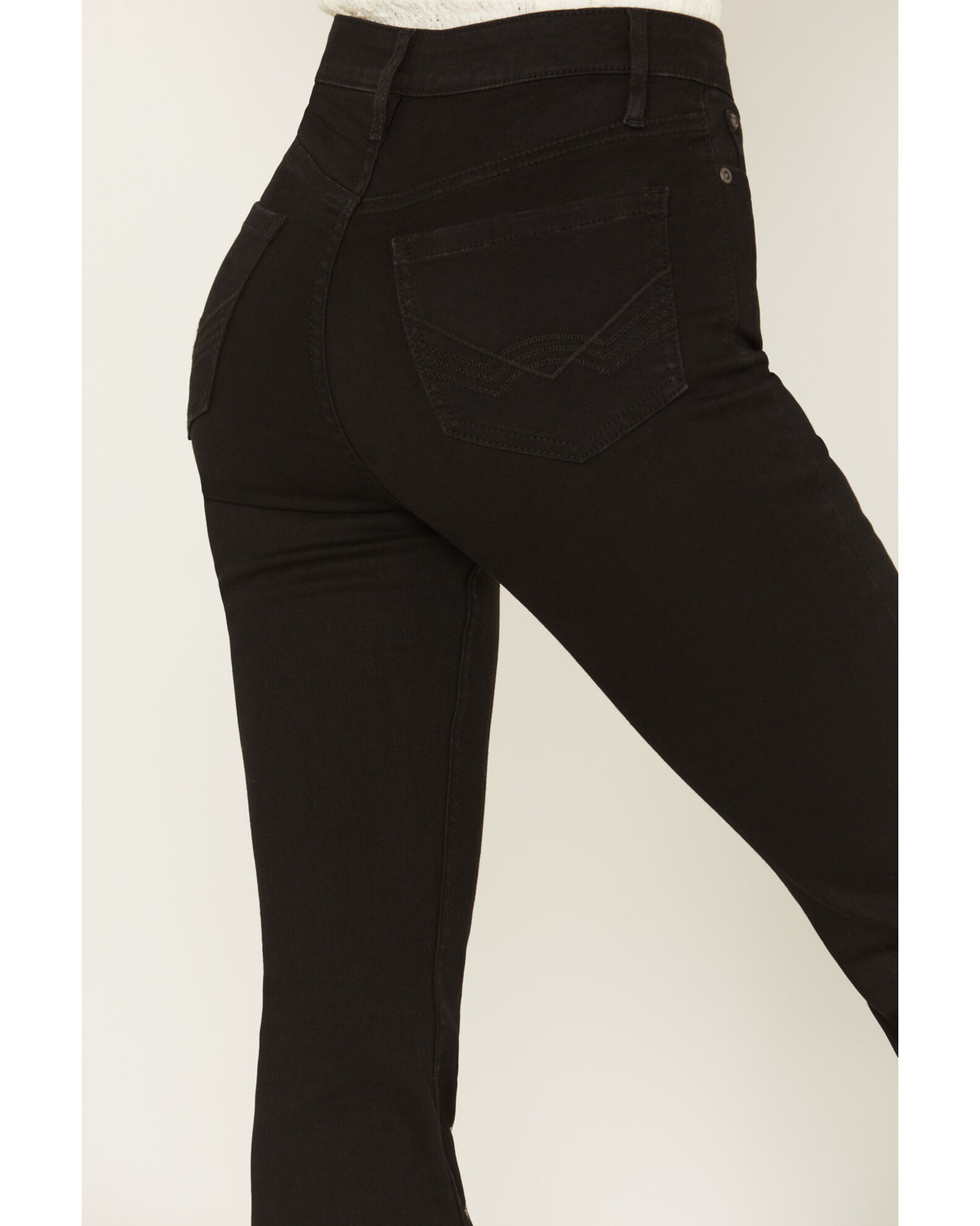 Image #4 - Idyllwind Women's Saddle Drive High Rise Bootcut Jeans, Black, hi-res