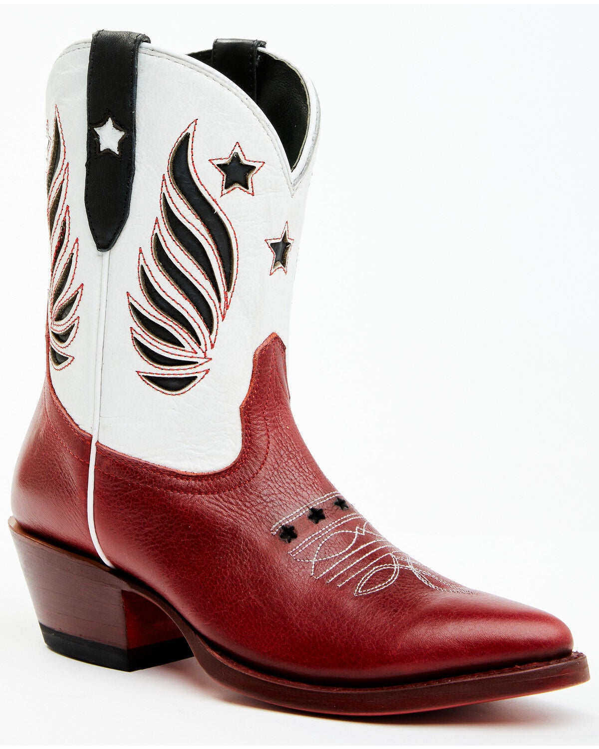 Idyllwind Women's Roadie Western Booties - Round Toe, Red, hi-res