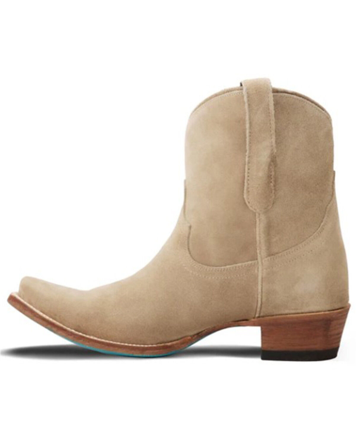 Image #3 - Lane Women's Emma Jane Suede Western Booties - Snip Toe, Brown, hi-res