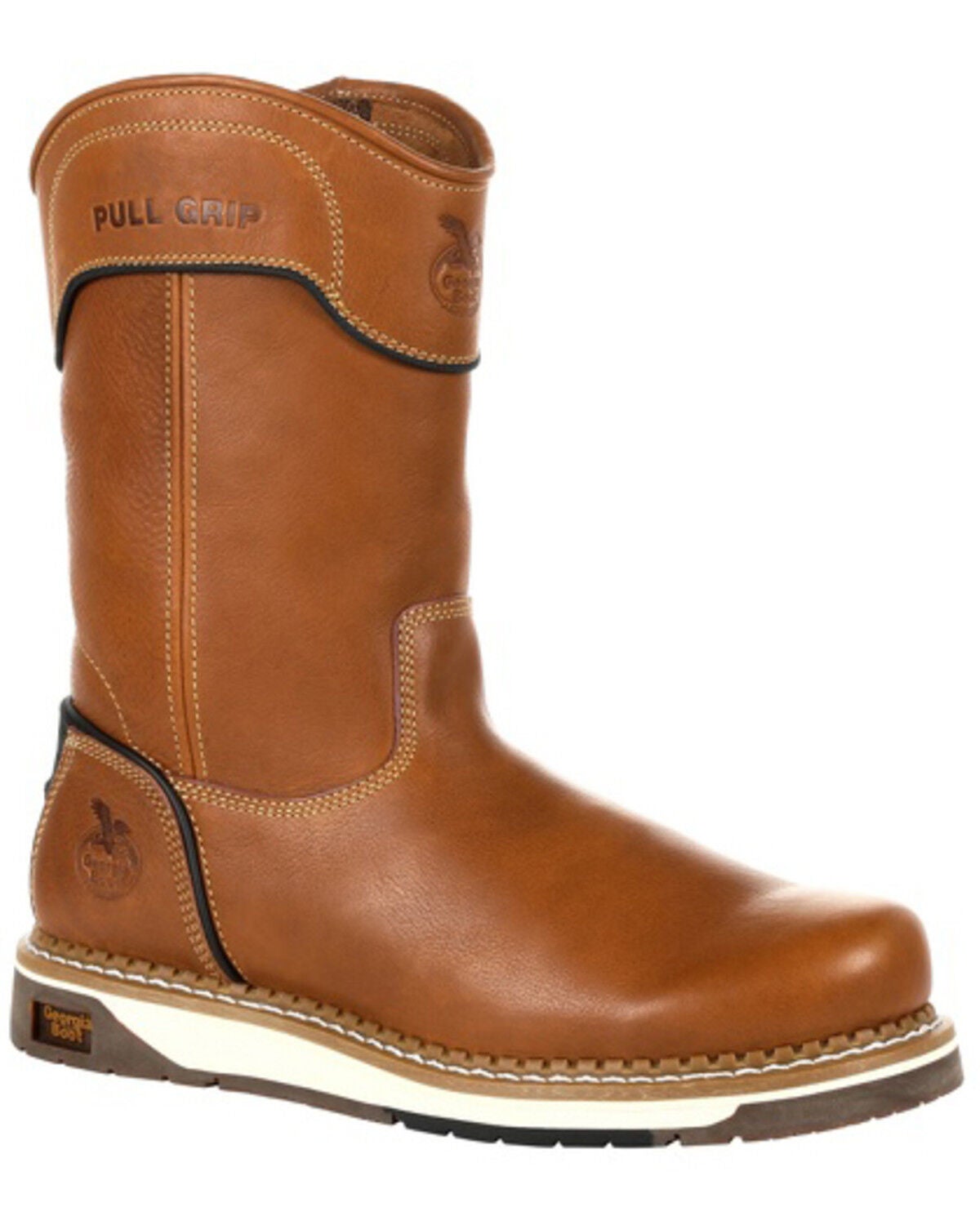 Georgia Boot Men's AMP LT Western Work Boots - Soft Toe, Brown, hi-res