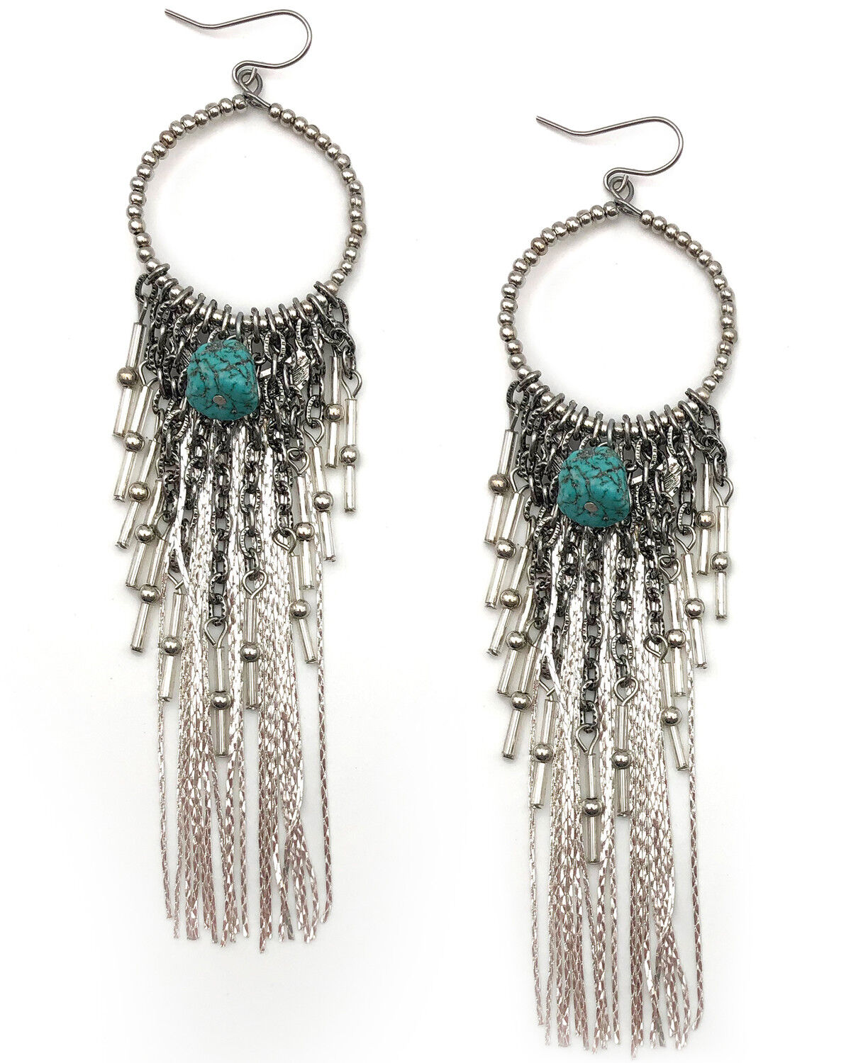 Image #1 - Cowgirl Confetti Women's Girl On Fire Earrings, Silver, hi-res
