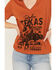 Image #3 - Rock & Roll Denim Women's Rodeo Graphic Tee, Rust Copper, hi-res