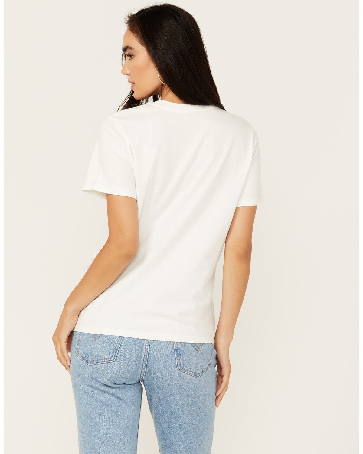 Image #4 - Wrangler Women's Block Logo Tee, Off White, hi-res