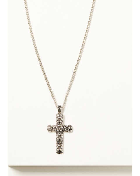 Shyanne Women's Cross Pendant Necklace , Silver, hi-res
