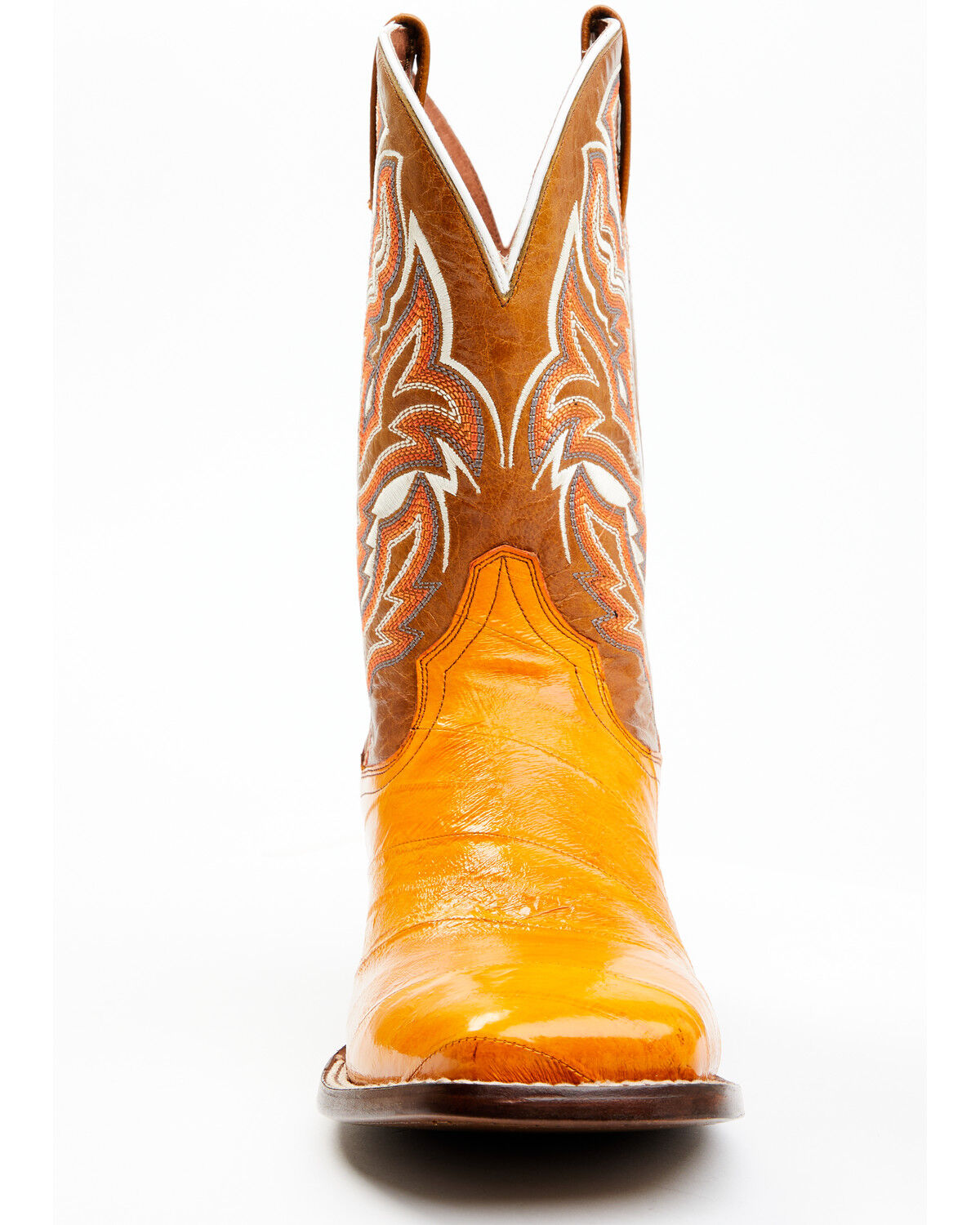 Image #4 - Dan Post Men's Buttercup Eel Exotic Western Boots - Broad Square Toe, Brown, hi-res