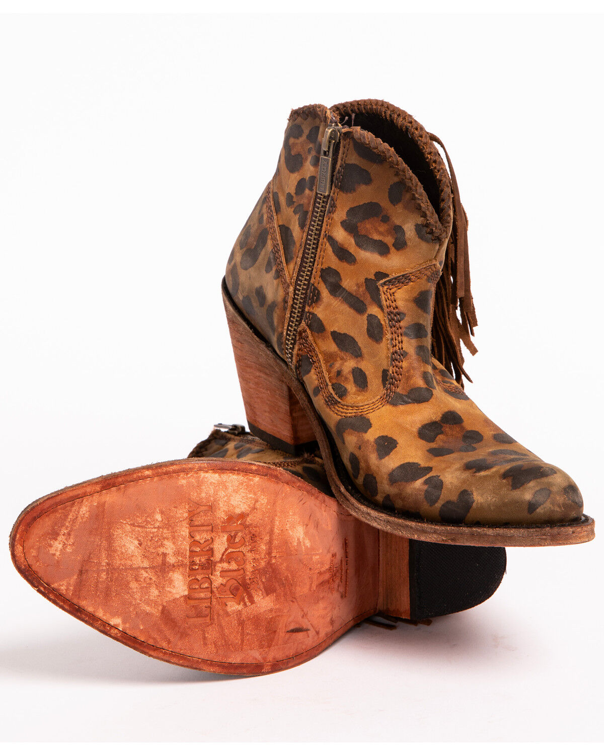 Image #6 - Liberty Black Women's Chita Miel Fringe Booties - Round Toe, Cheetah, hi-res