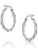 Image #2 - Montana Silversmiths Women's Braided Rope Hoop Earrings, Silver, hi-res