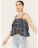 Ariat Women's Howdy Print Top, Navy, hi-res