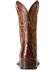 Image #3 - Ariat Men's Barley Ultra Exotic Full Quill Ostrich Western Boots - Broad Square Toe, Dark Brown, hi-res