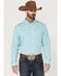 RANK 45 Men's Heeler Textured Solid Long Sleeve Button Down Western Shirt , Turquoise, hi-res