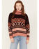 Image #1 - Wrangler Retro Women's Cowl Neck Long Sleeve Sweater, Multi, hi-res