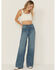 Image #1 - Ariat Women's Sloane Medium Wash Ultra High Rise Wide Leg Denim Jeans, Medium Wash, hi-res
