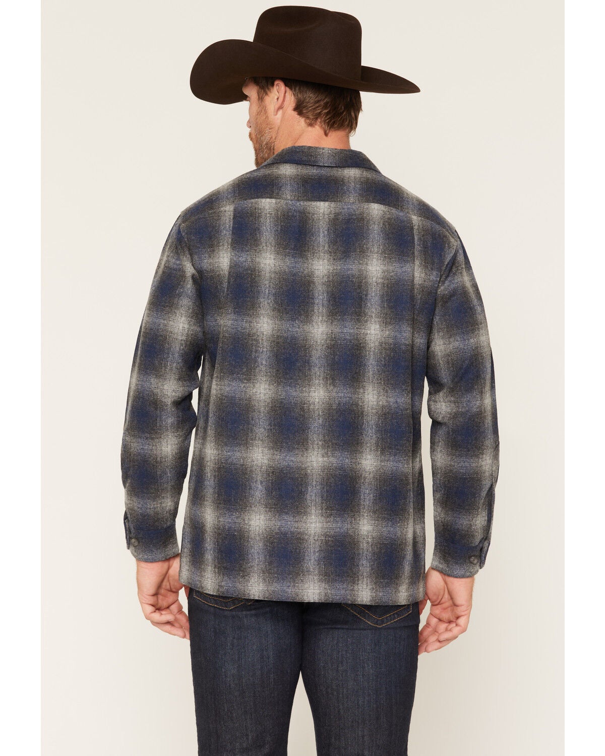 Pendleton Men's Board Ombre Plaid Print Long Sleeve Button-Down Shirt ...