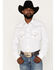 Rock 47 By Wrangler Men's Embroidered Long Sleeve Snap Western Shirt - Tall, White, hi-res