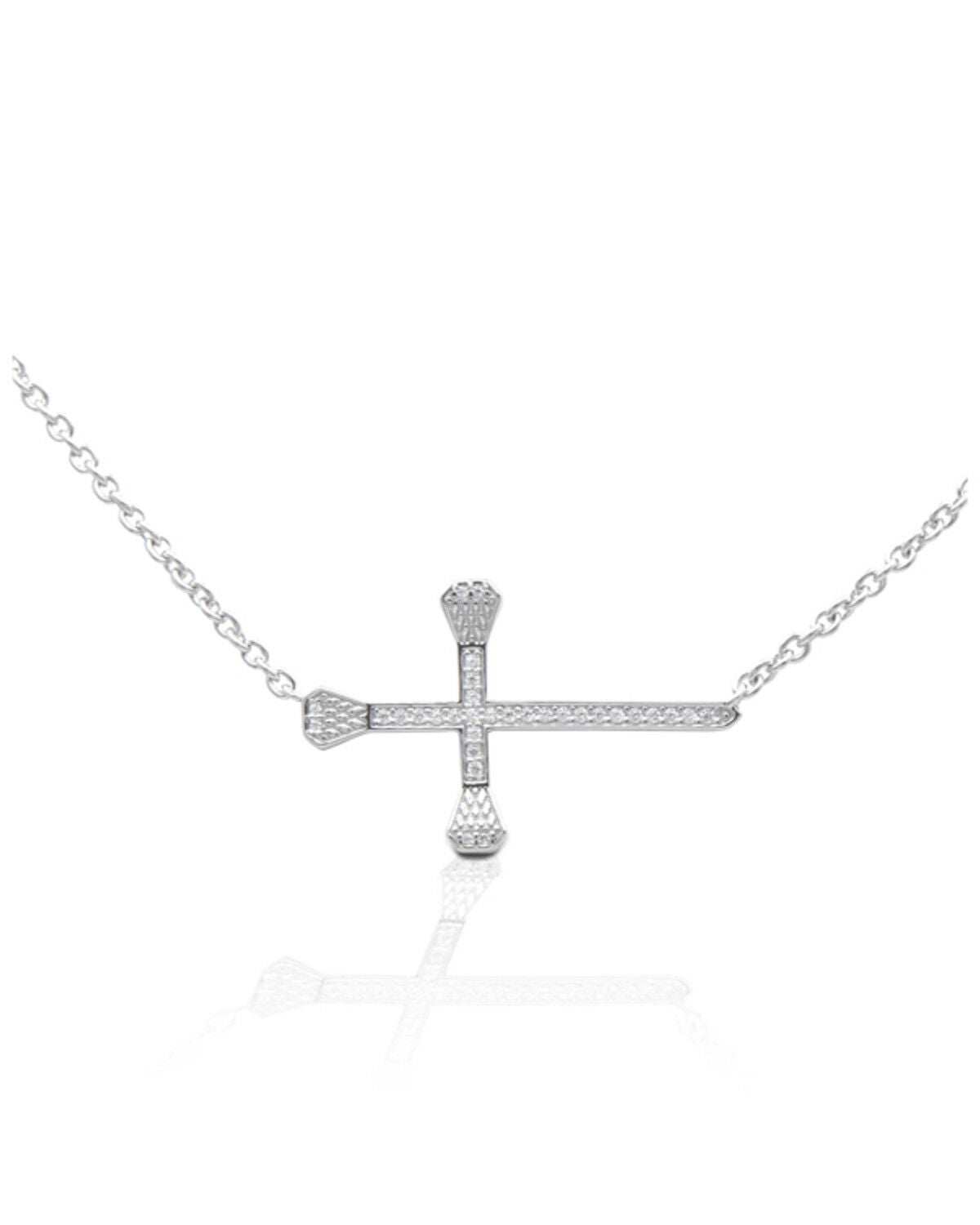 Image #1 - Kelly Herd Women's Horizontal Horseshoe Cross Pendant Necklace, No Color, hi-res