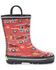 Image #2 - Western Chief Boys' Fire Truck Tread Rain Boots - Round Toe, Red, hi-res