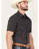 Image #2 - Gibson Trading Co Men's Floral Geo Print Short Sleeve Snap Shirt, Indigo, hi-res