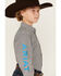 Image #3 - Ariat Boys' Geo Print Long Sleeve Button-Down Wester Shirt , Black, hi-res