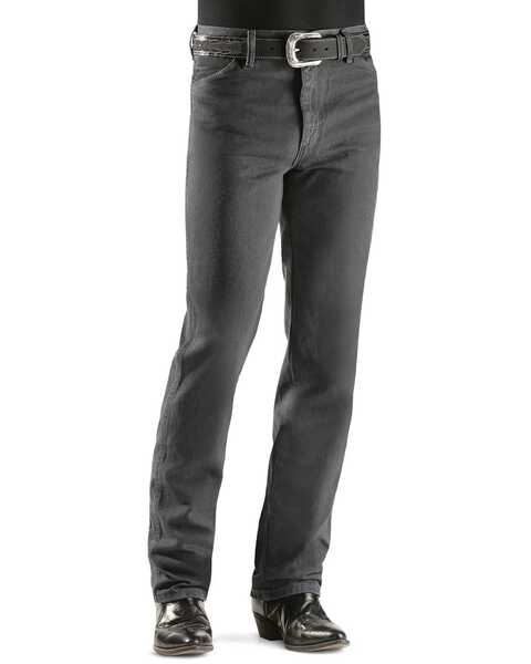 Wrangler Men's 936 High Rise Prewashed Cowboy Cut Slim Straight Jeans, Charcoal Grey, hi-res