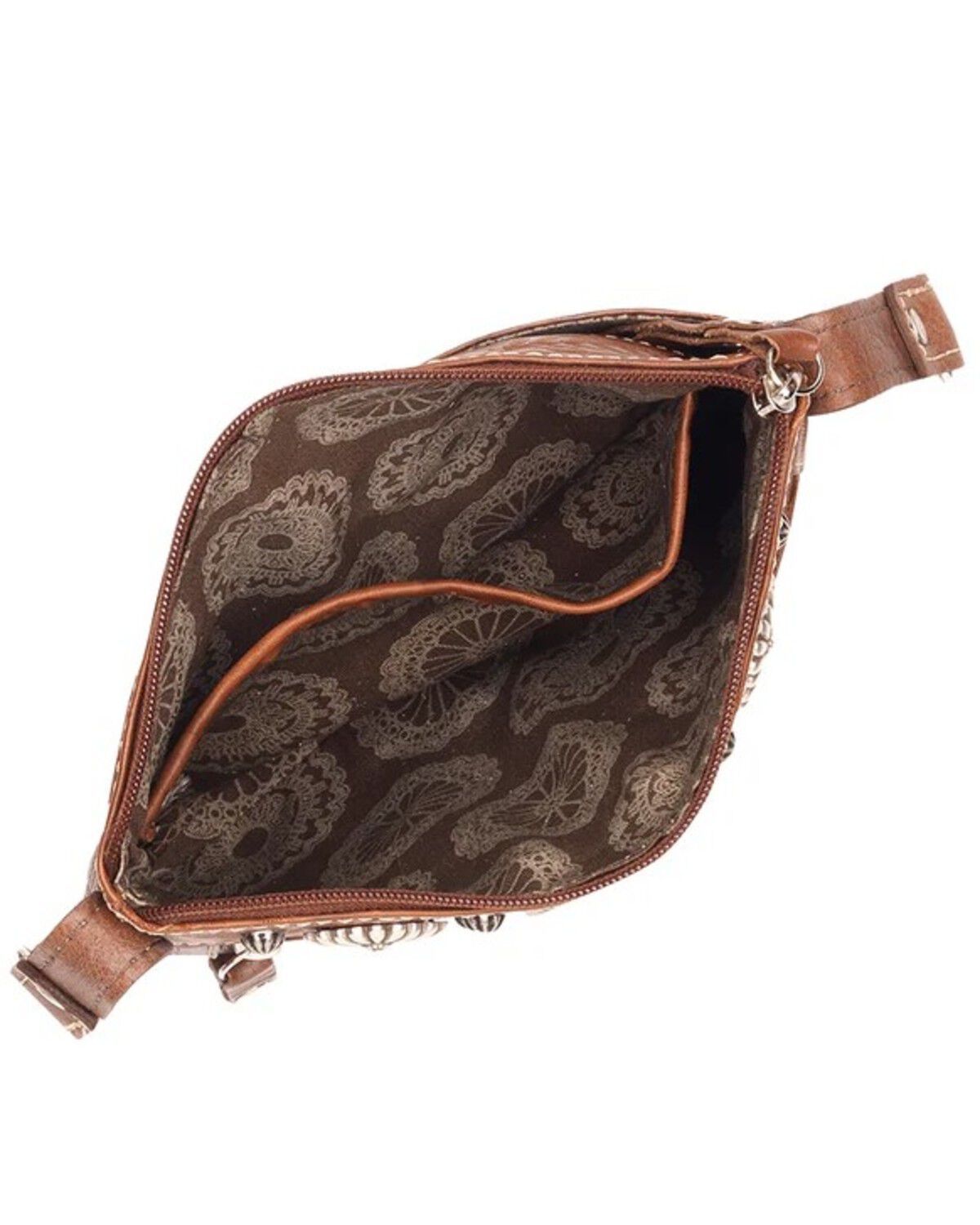 Image #3 - American West Women's Trail Rider Crossbody Bag, Chocolate, hi-res