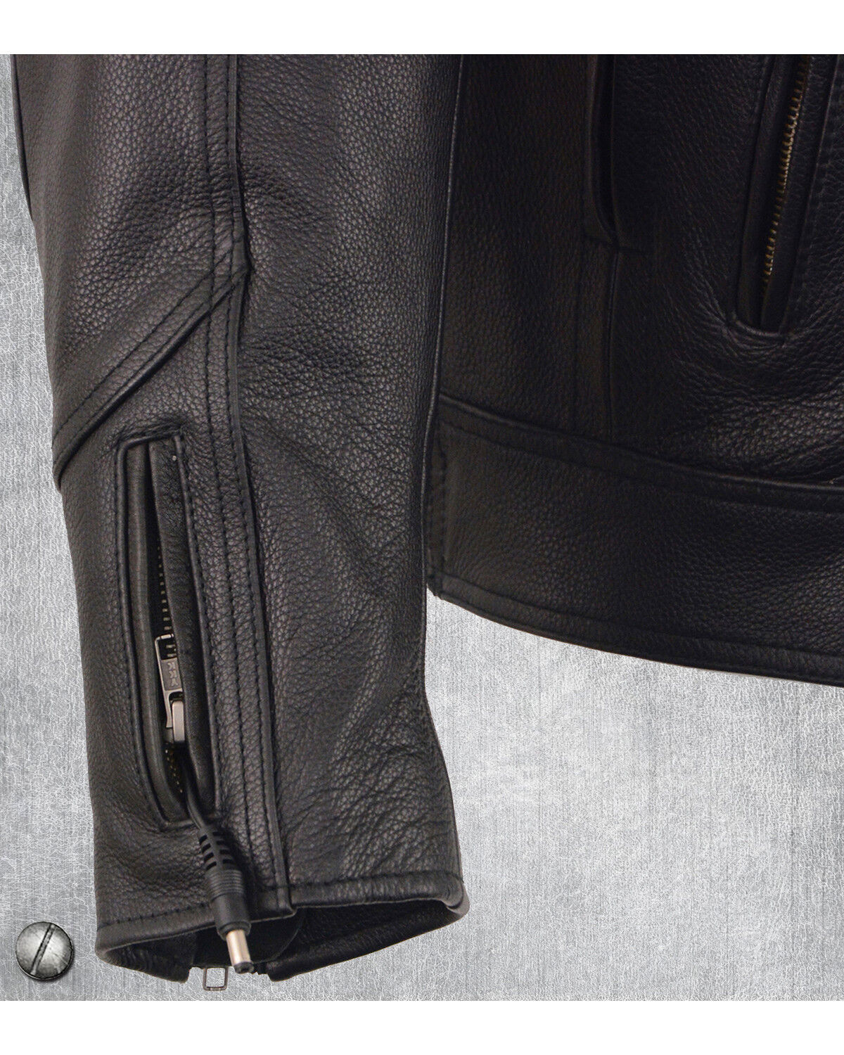 Image #6 - Milwaukee Leather Men's Heated Scooter Jacket, Black, hi-res