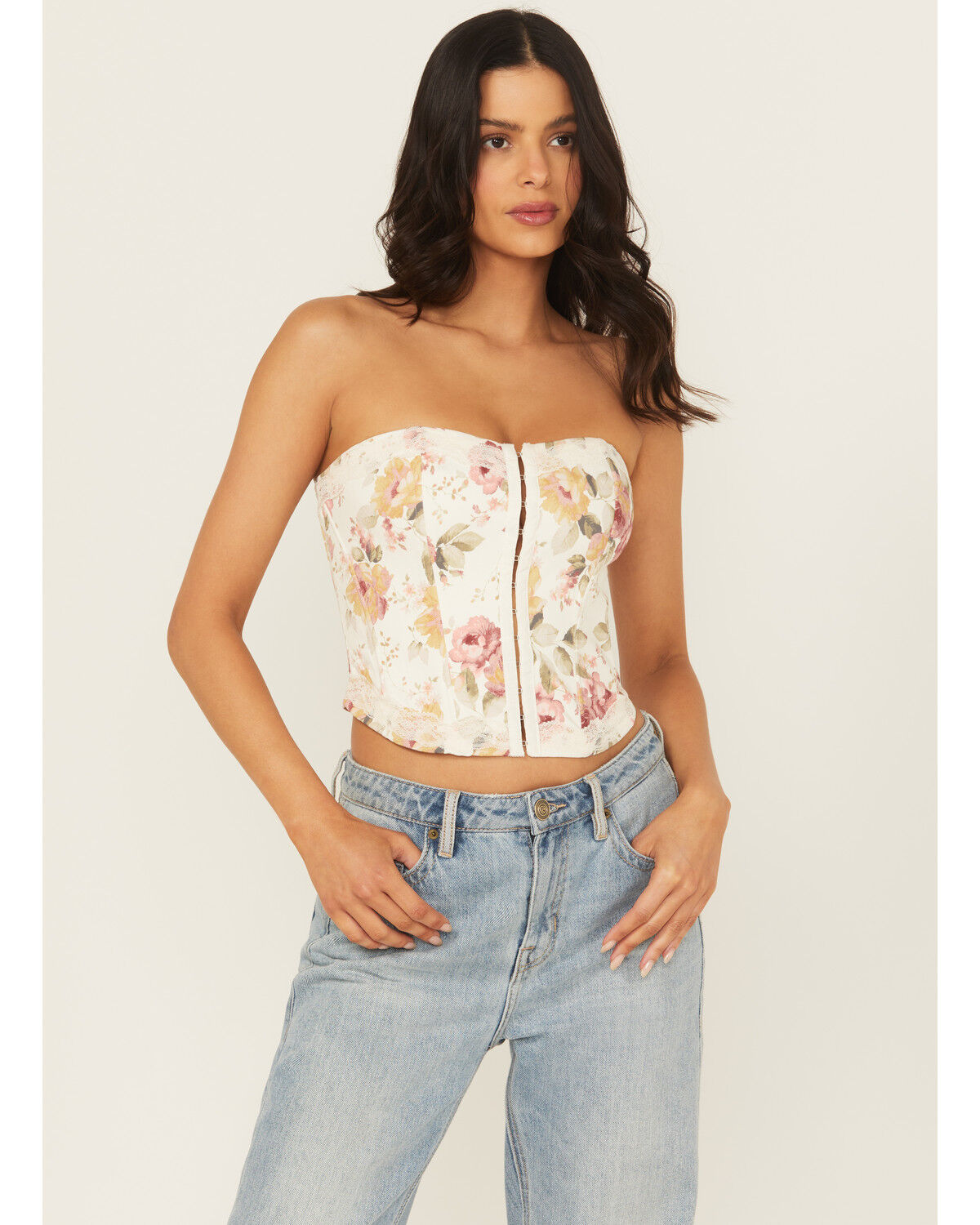 Image #1 - Originality Women's Boot Barn Exclusive Tapestry Sweetheart Corset, Multi, hi-res
