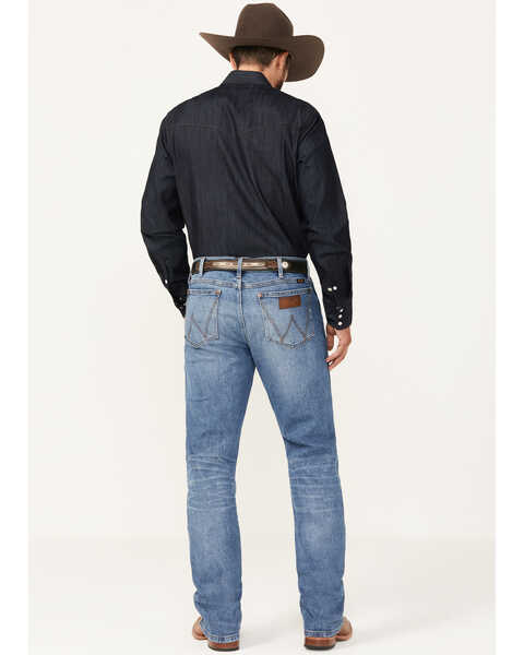 Wrangler Retro Men's Kresby Medium Wash Slim Bootcut Stretch Jeans, Medium Wash, hi-res