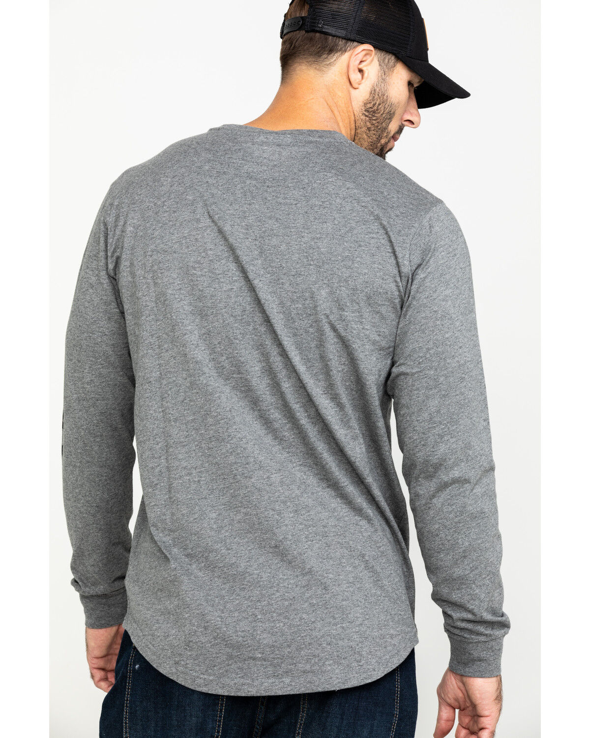 Image #2 - Hawx Men's Big Logo Long Sleeve T-Shirt - Big, Heather Grey, hi-res