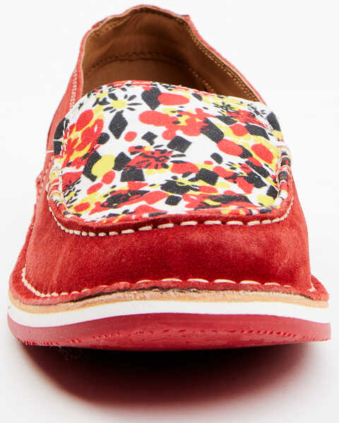Image #4 - Myra Bag Women's Cherry Geo Print Slip-On Shoe - Moc Toe, Red, hi-res