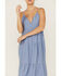 Wishlist Women's Chambray Tiered Dress, Blue, hi-res