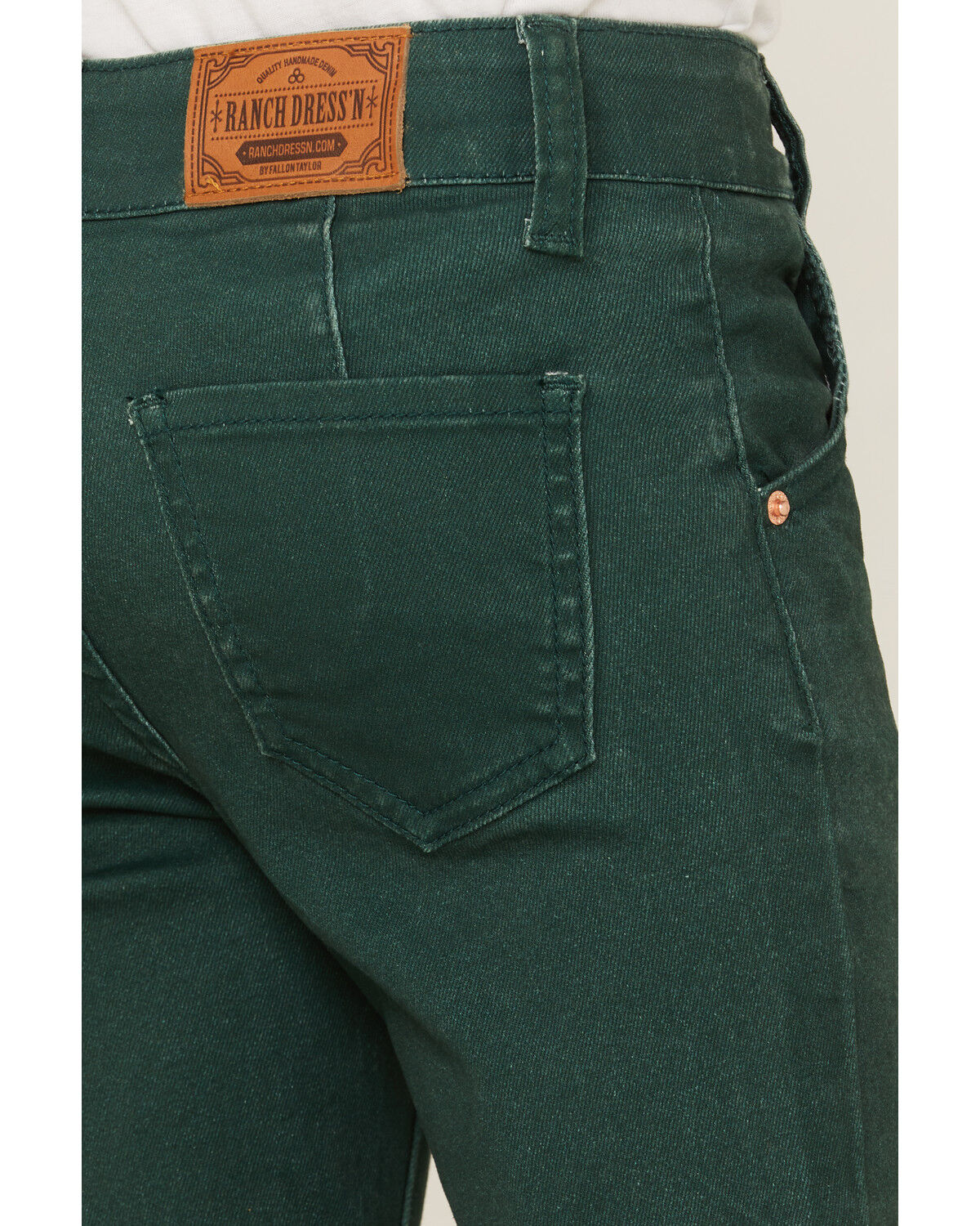 Image #4 - Ranch Dress'n Girls' Southwestern Print Flare Jeans, Teal, hi-res