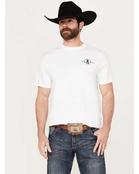 Image #4 - Cowboy Up Men's It's Not A Choice Short Sleeve Graphic T-Shirt, White, hi-res